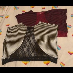 Bundle of Striped Crop Tops